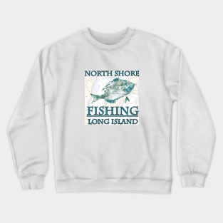 North shore fishing porgy gyotaku Crewneck Sweatshirt